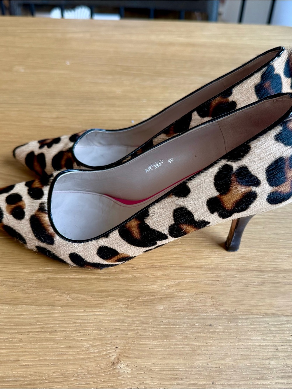 Boden Leopard Print Pointed Toe heels, size 40 (9-9.5) - Picture 2 of 5